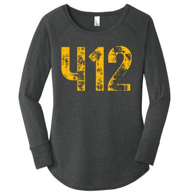 Pittsburgh Pennsylvania 412 Steel City Home Pride Women's Perfect Tri Tunic Long Sleeve Shirt