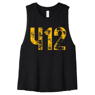 Pittsburgh Pennsylvania 412 Steel City Home Pride Women's Racerback Cropped Tank