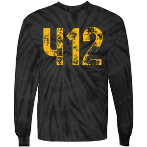 Pittsburgh Pennsylvania 412 Steel City Home Pride Tie-Dye Long Sleeve Shirt