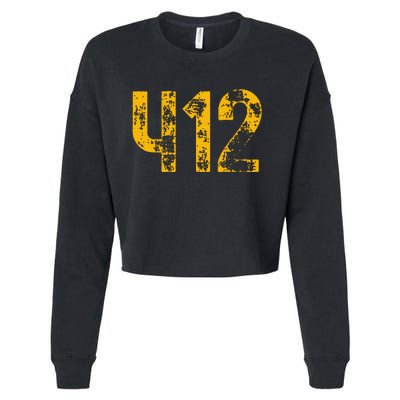 Pittsburgh Pennsylvania 412 Sl City Home Pride Cropped Pullover Crew