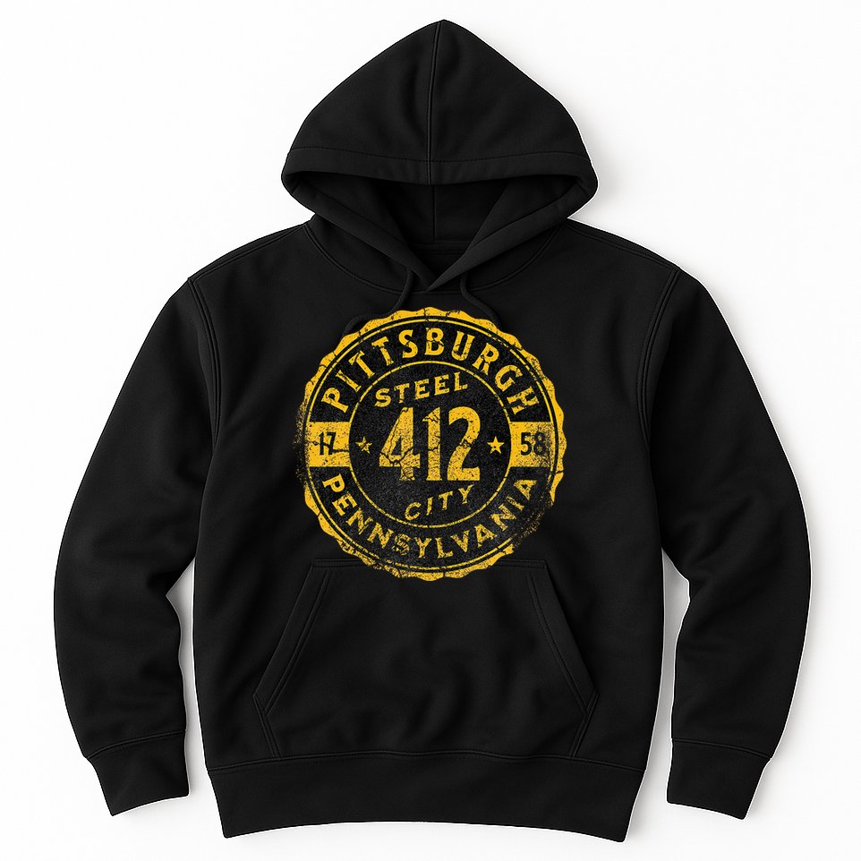 Pittsburgh Pennsylvania 412 Steel City Home Hoodie