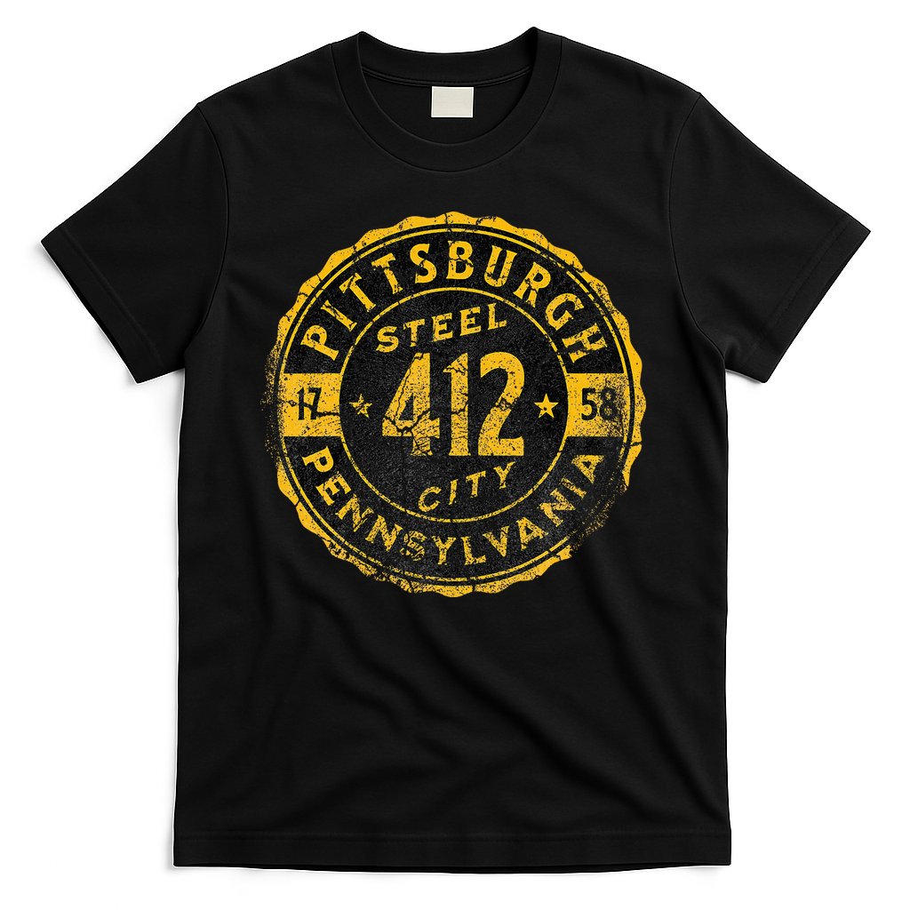 Pittsburgh Pennsylvania 412 Steel City Home T-Shirt