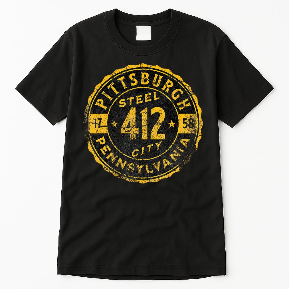 Pittsburgh Pennsylvania 412 Steel City Home Tall T-Shirt