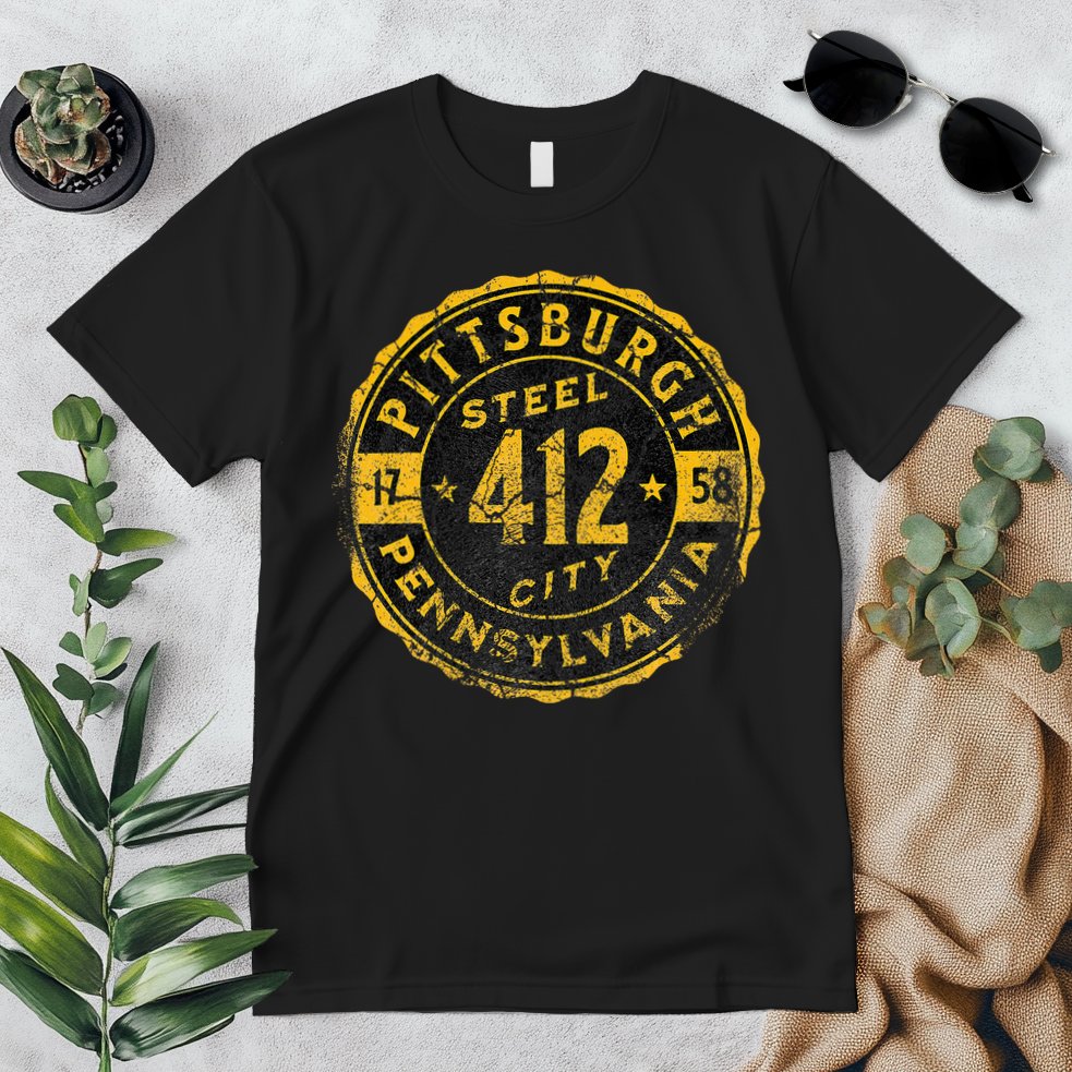 Pittsburgh Pennsylvania 412 Steel City Home Premium T-Shirt