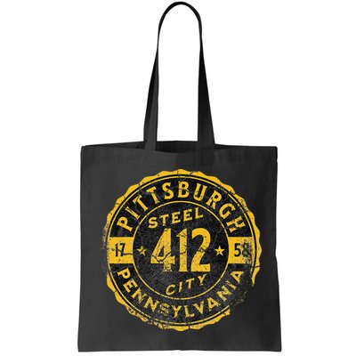 Pittsburgh Pennsylvania 412 Steel City Home Vintage Bag