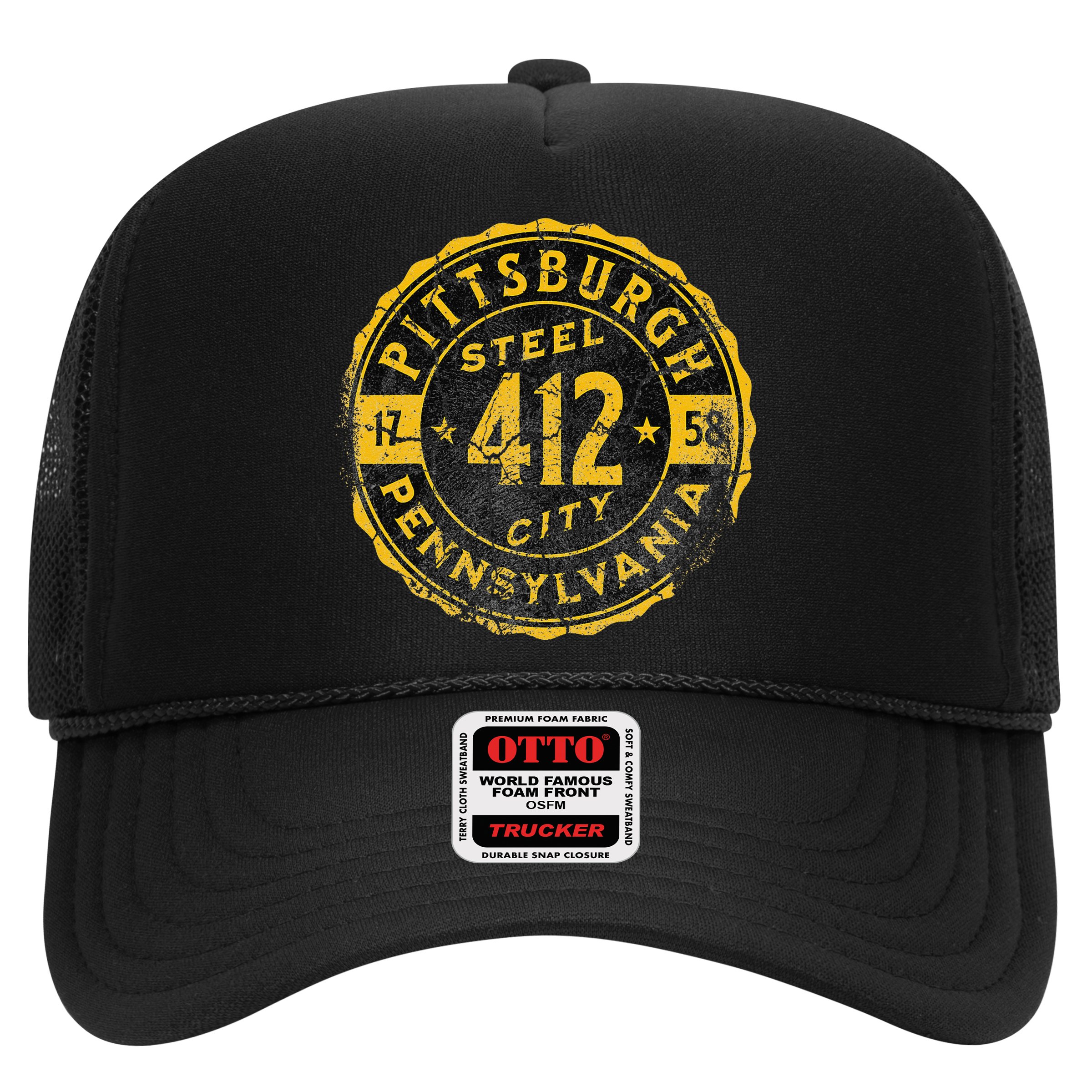 Pittsburgh Pennsylvania 412 Steel City Home Vintage Hat