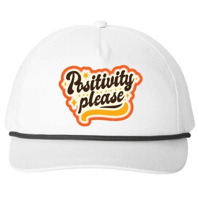 Positivity Please Snapback Five-Panel Rope Hat