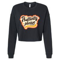 Positivity Please Cropped Pullover Crew
