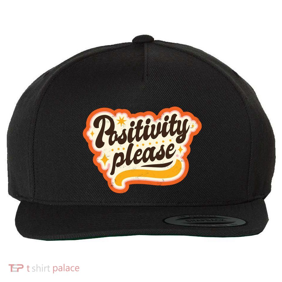 Positivity Please Wool Snapback Cap