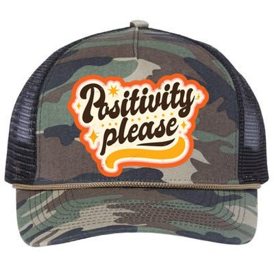 Positivity Please Retro Rope Trucker Hat Cap