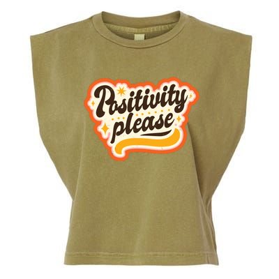 Positivity Please Garment-Dyed Women's Muscle Tee