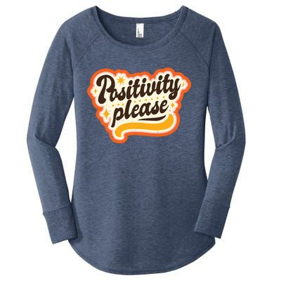 Positivity Please Women's Perfect Tri Tunic Long Sleeve Shirt