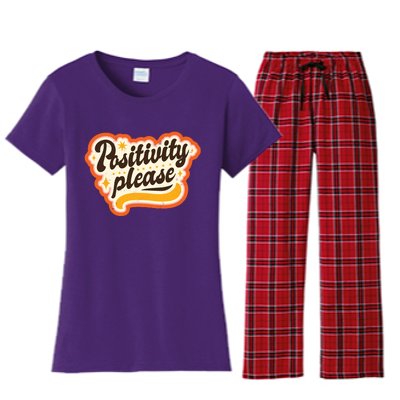 Positivity Please Women's Flannel Pajama Set