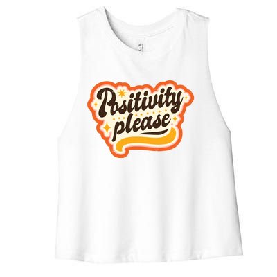 Positivity Please Women's Racerback Cropped Tank