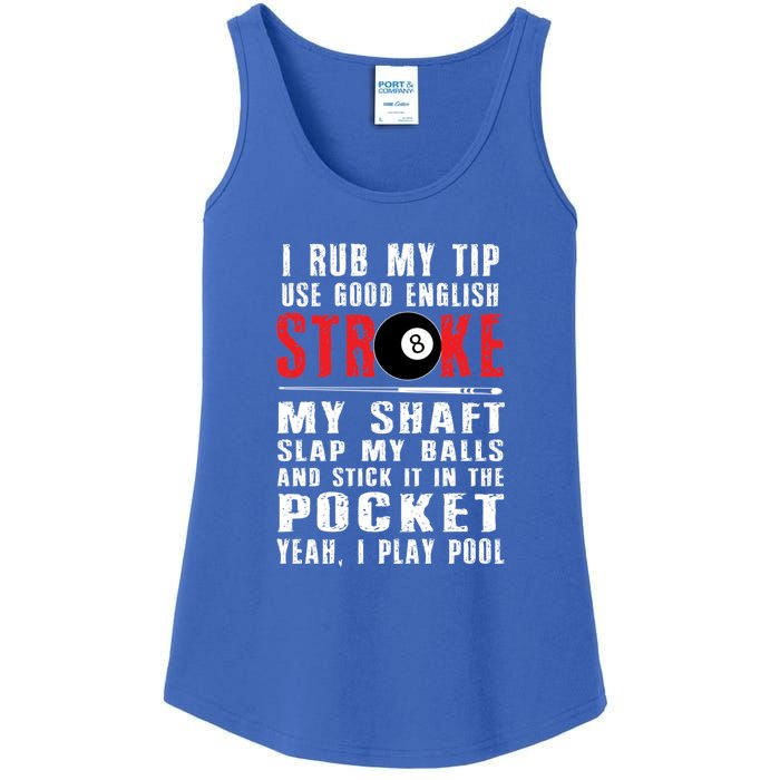 Pool Players 8 Ball Cue Ball Sport Gift I Rub My Tip Gift For Father's Day Ladies Essential Tank