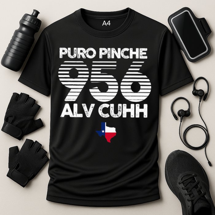 Puro Pinche 956 Alv Cuhh Texas Cooling Performance Crew T-Shirt