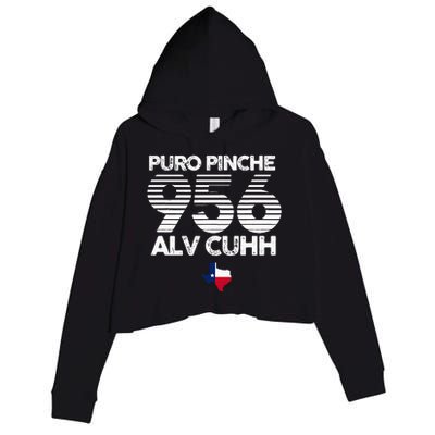 Puro Pinche 956 Alv Cuhh Texas Crop Fleece Hoodie