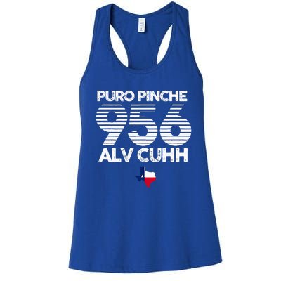 Puro Pinche 956 Alv Cuhh Texas Women's Racerback Tank