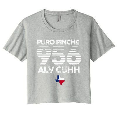 Puro Pinche 956 Alv Cuhh Texas Women's Crop Top Tee