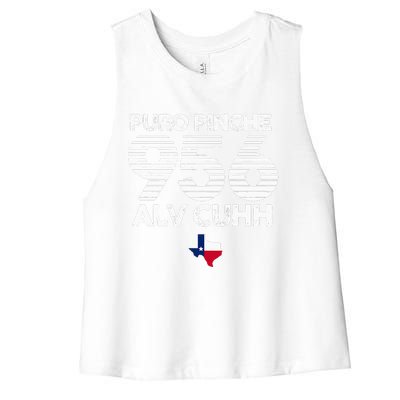 Puro Pinche 956 Alv Cuhh Texas Women's Racerback Cropped Tank