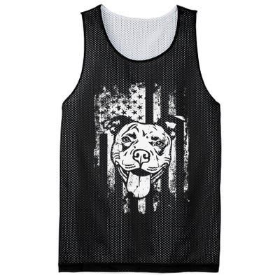 Patriotic Pitbull American Flag Dog Lover Mesh Reversible Basketball Jersey Tank