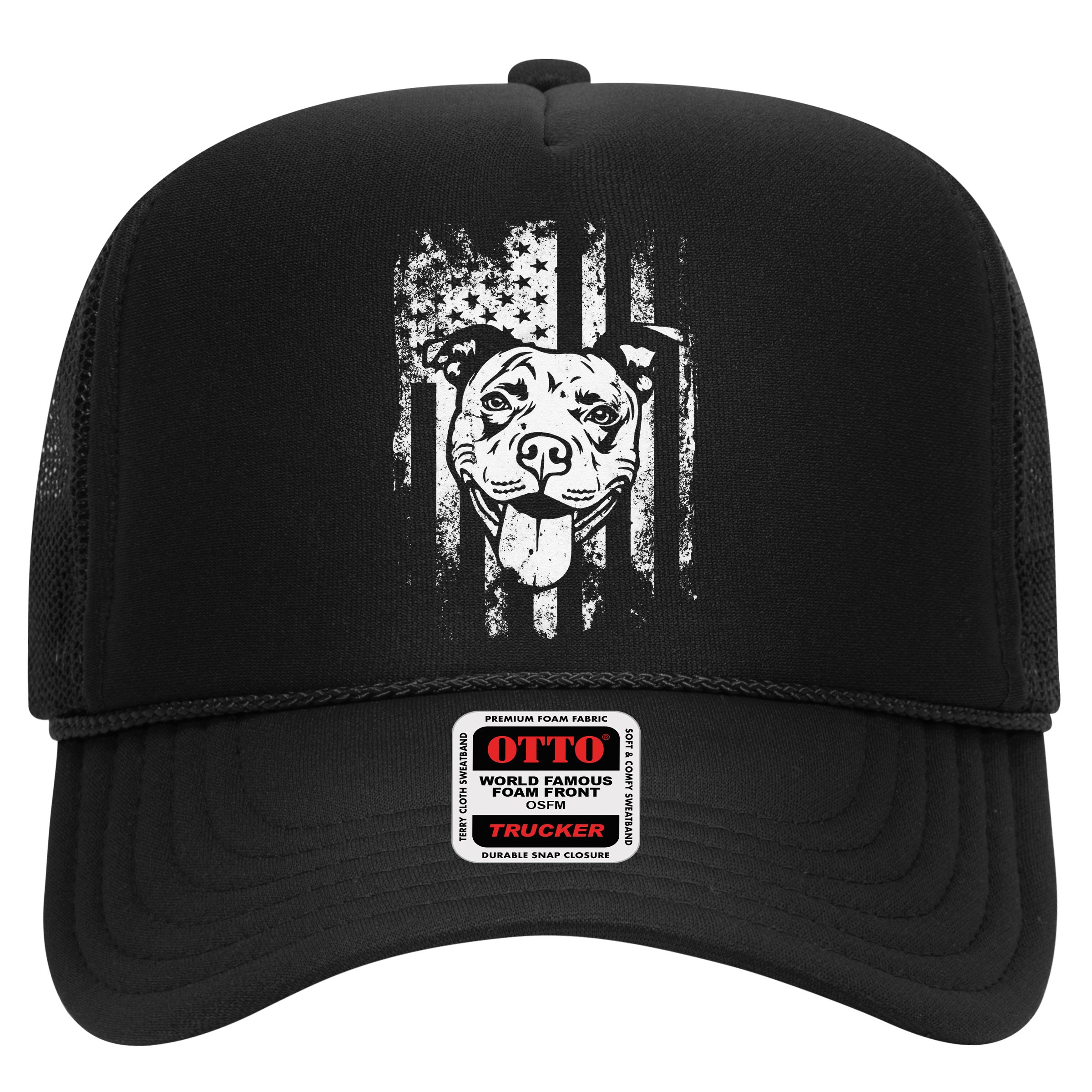 Patriotic Pitbull American Flag Dog Lover Hat