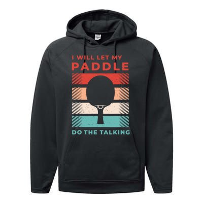 Ping Pong And Table Tennis Gifts For Ping Pongs Performance Fleece Hoodie