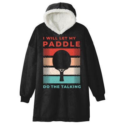 Ping Pong And Table Tennis Gifts For Ping Pongs Hooded Wearable Blanket