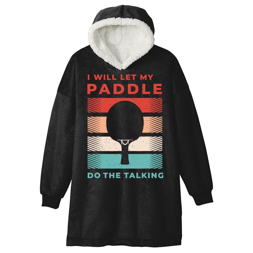 Ping Pong And Table Tennis Gifts For Ping Pongs Hooded Wearable Blanket