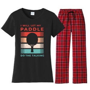 Ping Pong And Table Tennis Gifts For Ping Pongs Women's Flannel Pajama Set