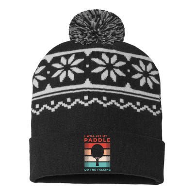 Ping Pong And Table Tennis Gifts For Ping Pongs USA-Made Snowflake Beanie