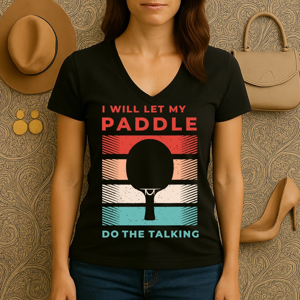 Ping Pong And Table Tennis Gifts For Ping Pongs Women's V-Neck T-Shirt
