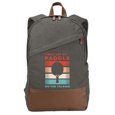 Ping Pong And Table Tennis Gifts For Ping Pongs Cotton Canvas Backpack