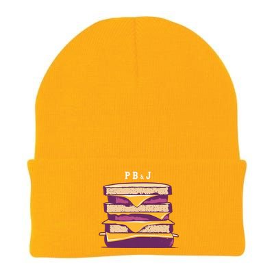 Pretty Pb And J Sandwich With Creamy Peanut Butter And Jelly Gift Knit Cap Winter Beanie