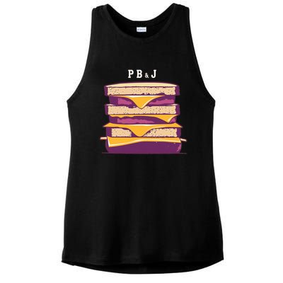 Pretty Pb And J Sandwich With Creamy Peanut Butter And Jelly Gift Ladies PosiCharge Tri-Blend Wicking Tank