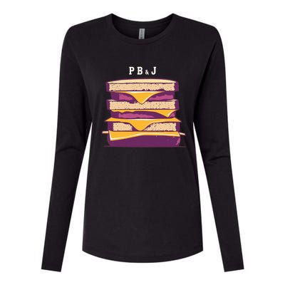 Pretty Pb And J Sandwich With Creamy Peanut Butter And Jelly Gift Womens Cotton Relaxed Long Sleeve T-Shirt