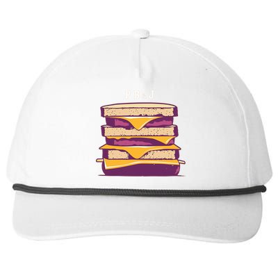 Pretty Pb And J Sandwich With Creamy Peanut Butter And Jelly Gift Snapback Five-Panel Rope Hat