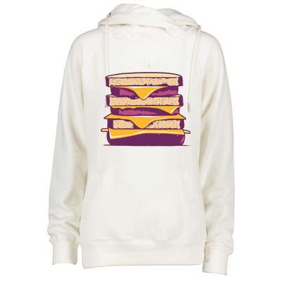 Pretty Pb And J Sandwich With Creamy Peanut Butter And Jelly Gift Womens Funnel Neck Pullover Hood