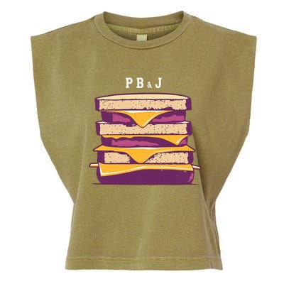 Pretty Pb And J Sandwich With Creamy Peanut Butter And Jelly Gift Garment-Dyed Women's Muscle Tee