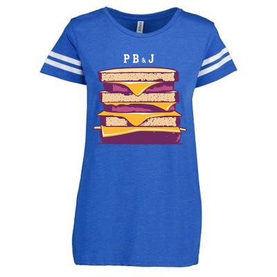 Pretty Pb And J Sandwich With Creamy Peanut Butter And Jelly Gift Enza Ladies Jersey Football T-Shirt