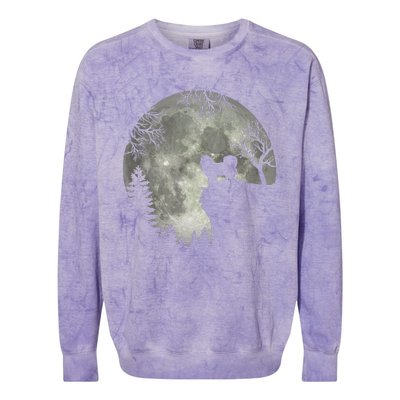 Pekingese Pekinese And Moon Halloween Colorblast Crewneck Sweatshirt