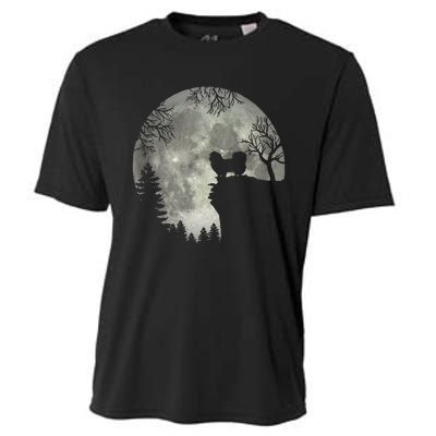 Pekingese Pekinese And Moon Halloween Cooling Performance Crew T-Shirt