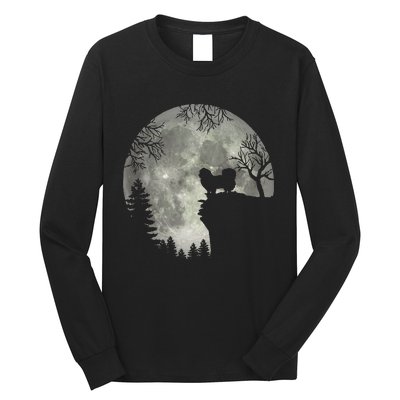 Pekingese Pekinese And Moon Halloween Long Sleeve Shirt