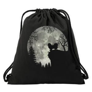 Pekingese Pekinese And Moon Halloween Drawstring Bag