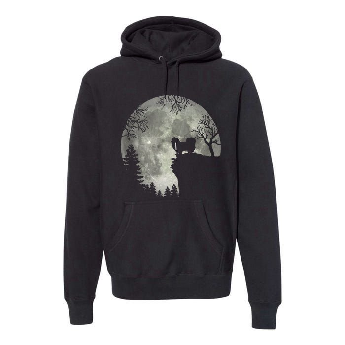 Pekingese Pekinese And Moon Halloween Premium Hoodie