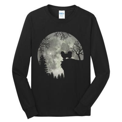 Pekingese Pekinese And Moon Halloween Tall Long Sleeve T-Shirt