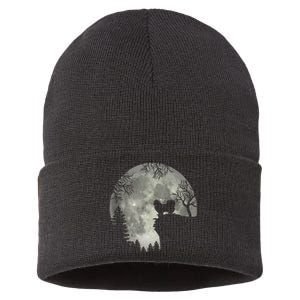 Pekingese Pekinese And Moon Halloween Sustainable Knit Beanie