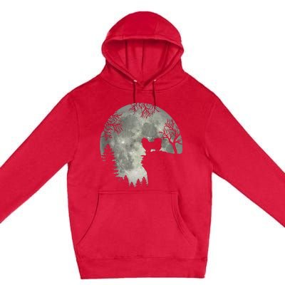 Pekingese Pekinese And Moon Halloween Premium Pullover Hoodie