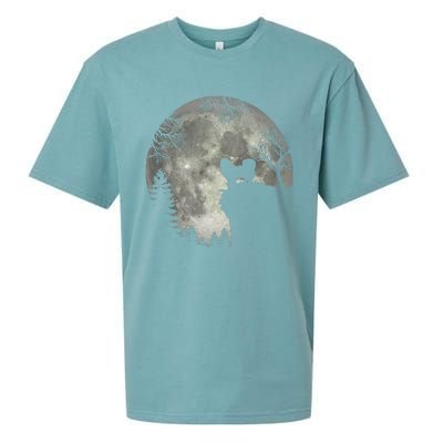 Pekingese Pekinese And Moon Halloween Sueded Cloud Jersey T-Shirt