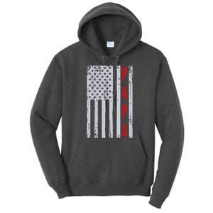 Proud Papa American Flag Shirts Fathers Day Gift Tall Hoodie